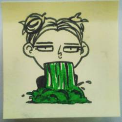 New Quickie Post-It!! Lately I’ve Been Really “Sick Of Your Shit, Humans” Puke