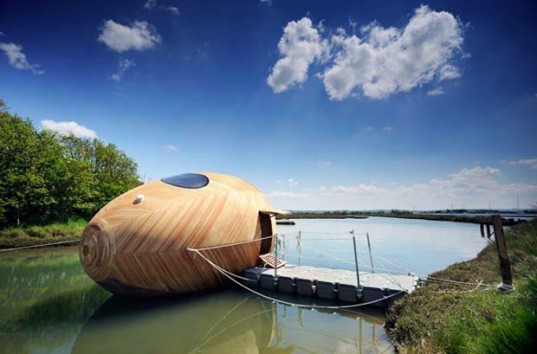 homedesigning:  Exbury Egg: Amazing Self-Sustaining Floating Office Launches in the