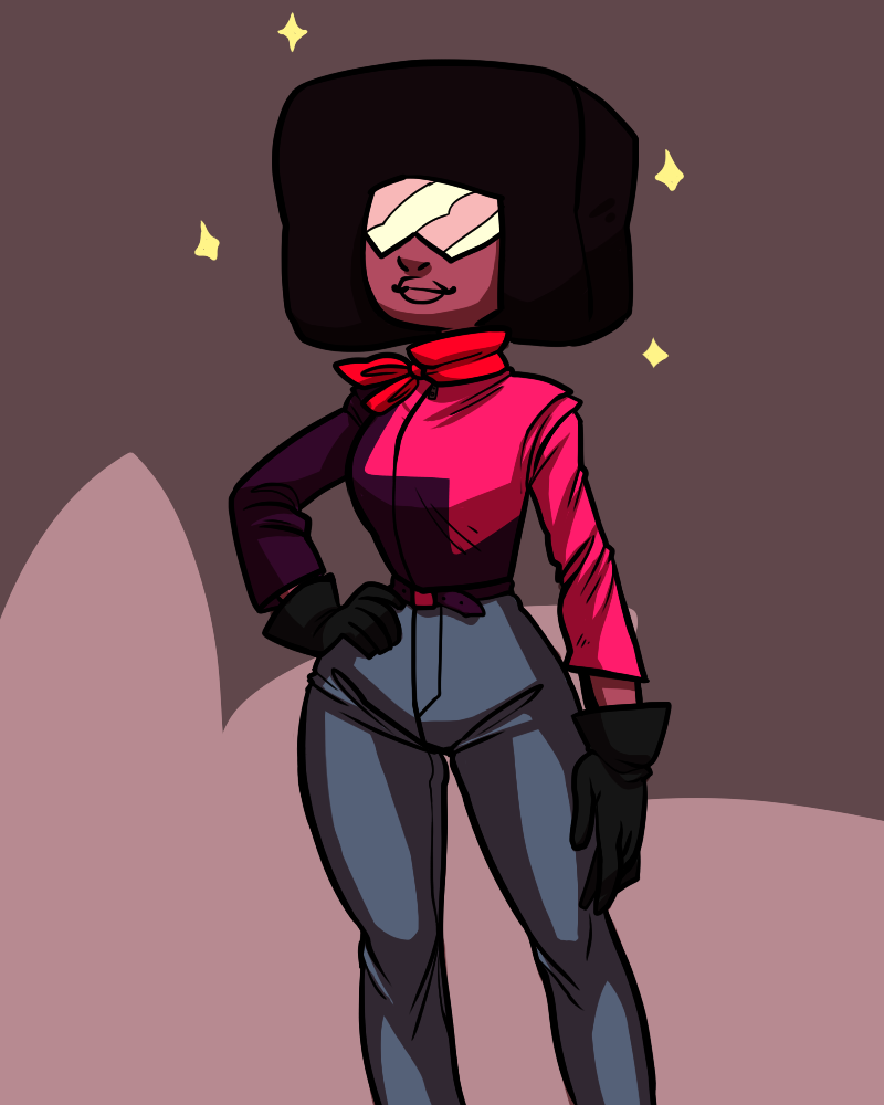 ghost-chicky:  I also drew and coloured a sweet garnet during the stream, i shaded