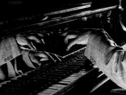 blackpicture:  Gjon Mili Hands of Jazz Pianist Eddie Heywood on Keyboard during Jam Session (1942)