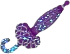 sticker of a closed purple parasol. the sticker is heavily decorated with glitter.