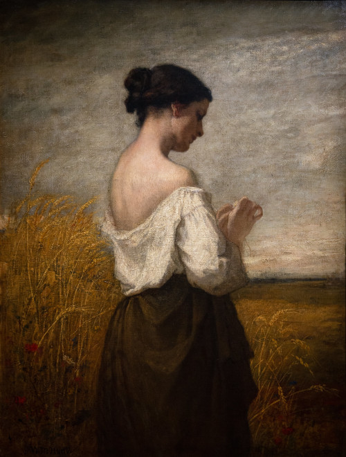 catonhottinroof:William Morris Hunt (1824 - 1879)Paysanne La Marguerite, 1852(3)