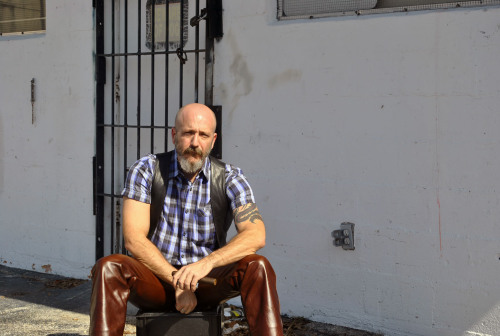 November 28, 2013.  Blue and Brown Series.  Custom leather pants by Jason Pelky of Leatherwerks, Ft.