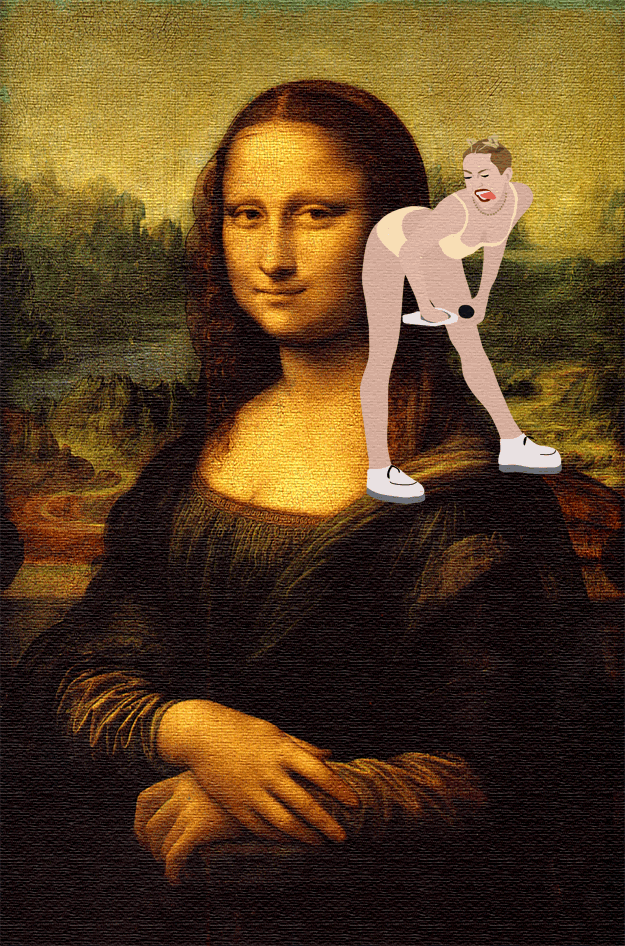 timothydelaghetto:  brittiepoo:  vitchtor:  Miley Cyrus twerks in famous paintings
