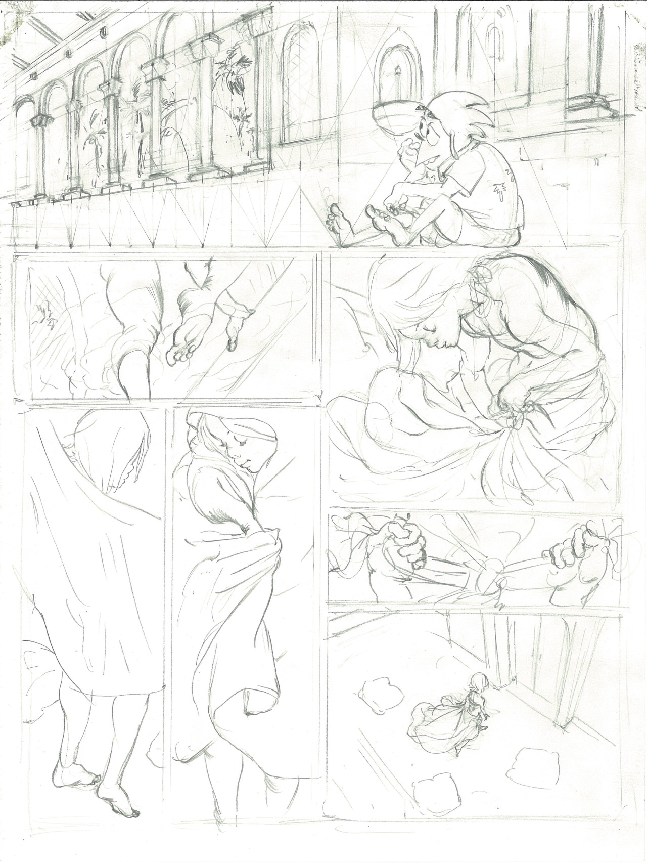 A few more disparate pages from my unfinished comic “Margo in Bed,” from 2010