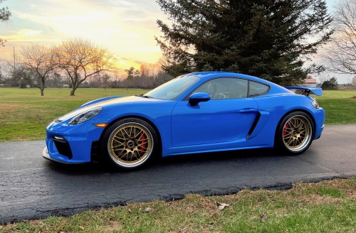 Swimming with sharks. Alan Coleman’s gorgeous Shark Blue 2022 Porsche Cayman GT4 is a stunning