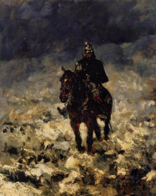 artist-lautrec: Cuirassier, Henri de Toulouse-Lautrec Medium: oil,canvas