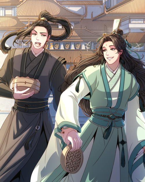kuraudiart:This is my full piece for @heavensofficialtravels zine~  Lord Wind Master Shi Qingxuan is