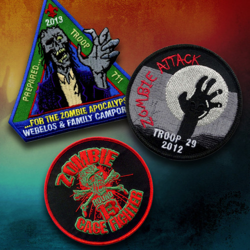 Our latest blog post features some of our favorite spooky zombie patches from recent years: https://