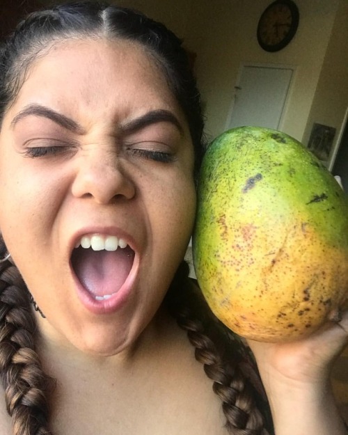 my nana gave me a mango the size of my head the other day, and yesterday she called me telling me my