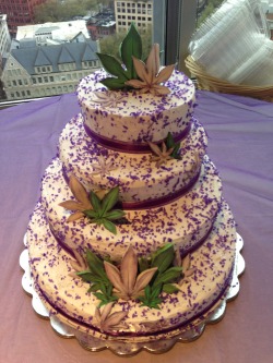 sstonnerr:  baby-maryjane:  mystonerlife:  My friends medicated wedding cake. Yup, this bitch will knock you on your ass. Best 4/20 Wedding  this will be my wedding cake  Lol