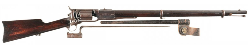 Excellent condition Colt Root Model 1855 revolving rifle with original matching bayonet and scabbard