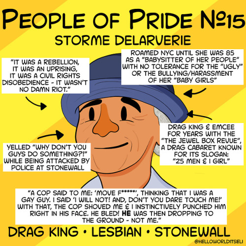 People of Pride #15: Storme DeLarverie*It is important to note that while researching powerful LGBT+