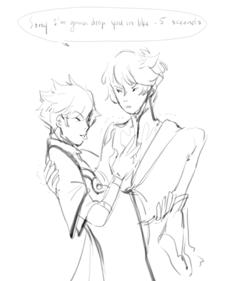 mikleo almost died just carrying sorey on his back. pls