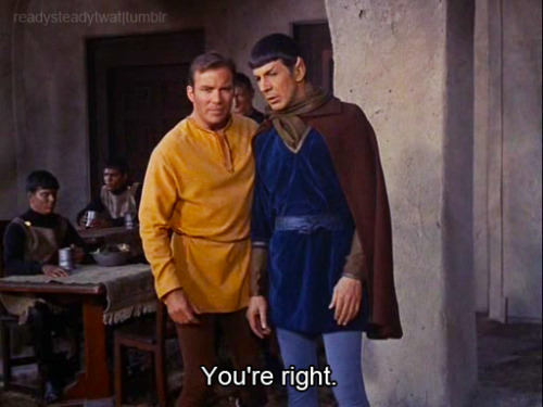 readysteadytrek: How Jim reacts to someone pushing Spock.