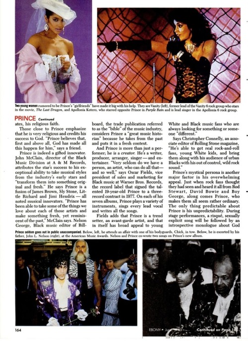 “prince: what is the secret of his amazing success?” • ebony magazine (june ‘