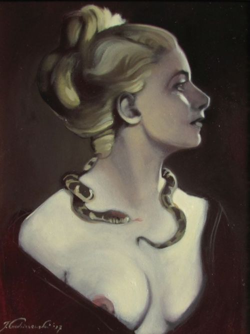 J. Godziszewski.  Medusa, oil on canvas, 