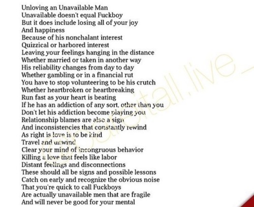 This is the love AND heartbreak part of my book. Ladies can you relate? ————————————————-Unloving an