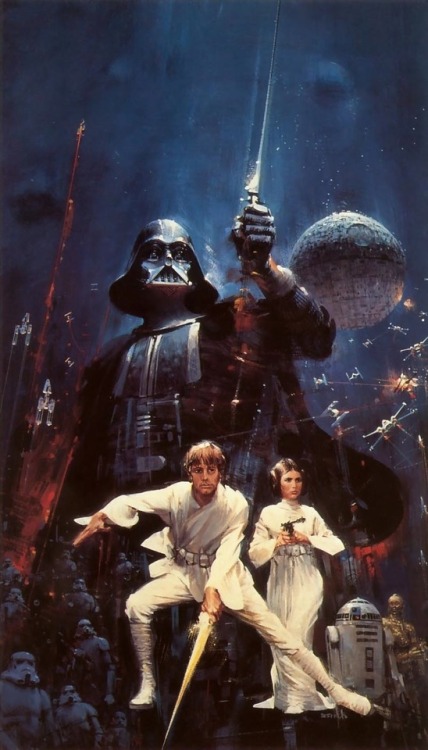 70sscifiart:How John Berkey paints Star Wars
