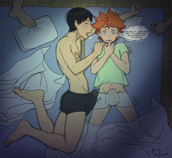 anmayaoi:  I’m a mess. No job, no calls from the agency, my patreon’s not working out And I spend the night reading Kagehina fanfics while crying.Yeah, that’s normal for a 27 yo boy. Right? RIGHT?  