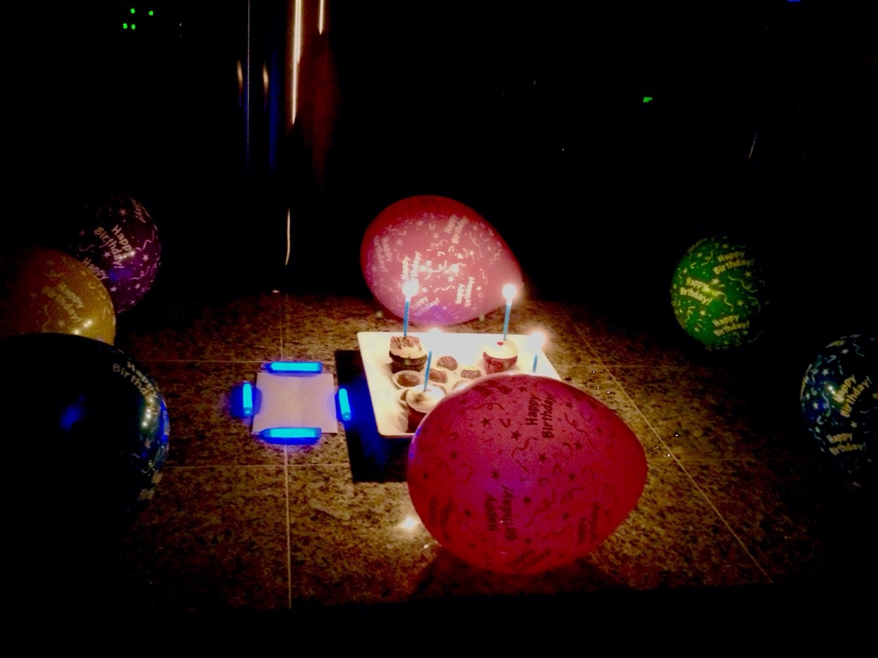 What the garage door looked like when Buffy got home from work (glow in the dark