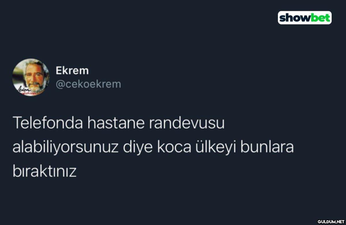 Jeden Ekrem @cekoekrem...