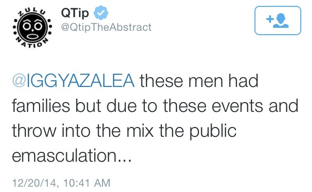 illumahottie:  QTip is going intellectually IN on Iggy right now. 