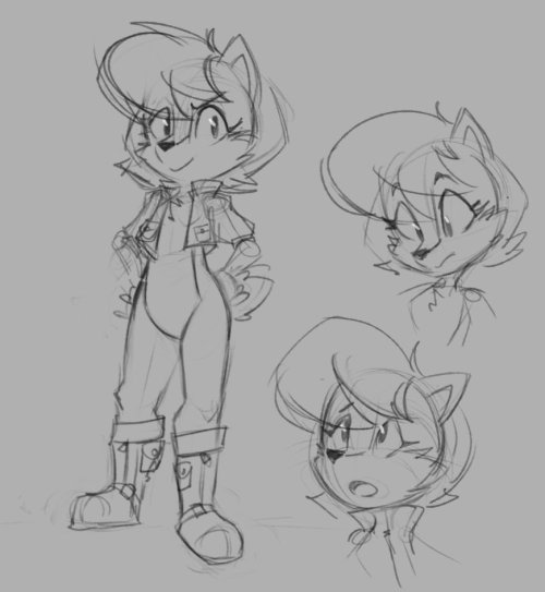 Sally doodles, thinking about how she’ll look when I model her again…