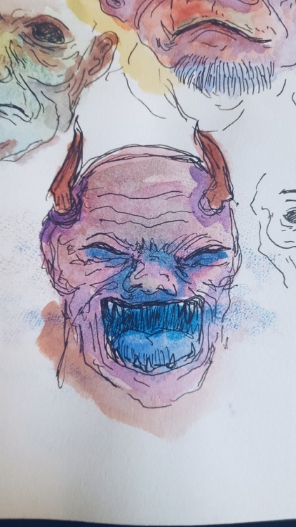 Water colouring some sketches and experiments