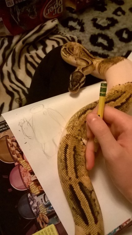 cinnamonrollsnek:She wanted to help me draw a card for my friend’s Christmas present(She’s pinkish a