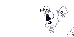nonbinary-gaster:  sinisor:  quietsilenceus:  Gaster’s Parenting Lessons: Log 56 Do not engage in “dangerous” activities.   @nonbinary-gaster   But he’s the boss 