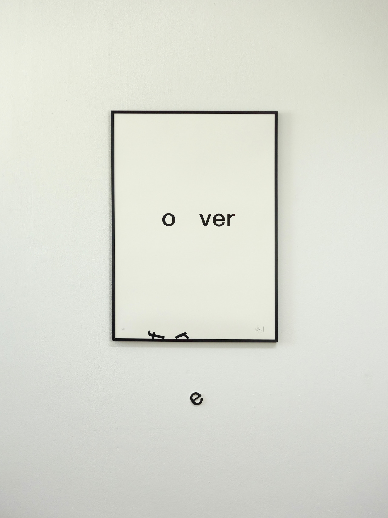 »nothing lasts forever« limited screen print by anatol knotek
“the work “nothing lasts forever” was my first work of the “fallen letters” text-installation series, which i started in 2010.
now this work completes the series of four limited screen...