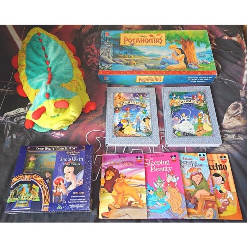 Carboot finds part 3: Bugs Life Heimlich hot water bottle cover 50p, Pocahontas board game £1, 6 #di