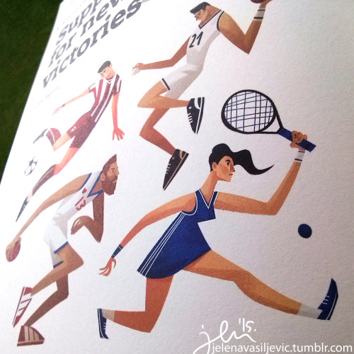More commission work!Magazine spot illustrations I did a while ago.Serbian sportspeople and Ja&scaro