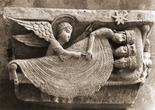 berndwuersching:GislebertusDream of the Magi, 1120-30Cathedral of Saint-Lazare, Autun, France