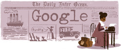 coolchicksfromhistory:  Google Doodle celebrating the birthday of journalist and activist Ida B. Wells (1862-1931).