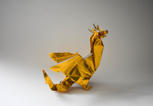 Dragons, Winged Wolf, Griffin designed by John Montroll | folded by | instructionsShame it was a clo