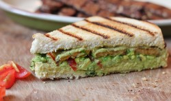 im-horngry:  Vegan Paninis - As Requested! X Tempeh-Bacon &amp; Guacamole Panini!
