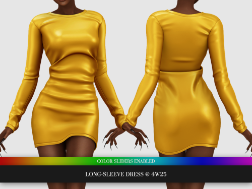 4w25-cc:Long-Sleeve Dress Public release: April 2, 2022DOWNLOAD: PATREONJoin my Patreon for early ac