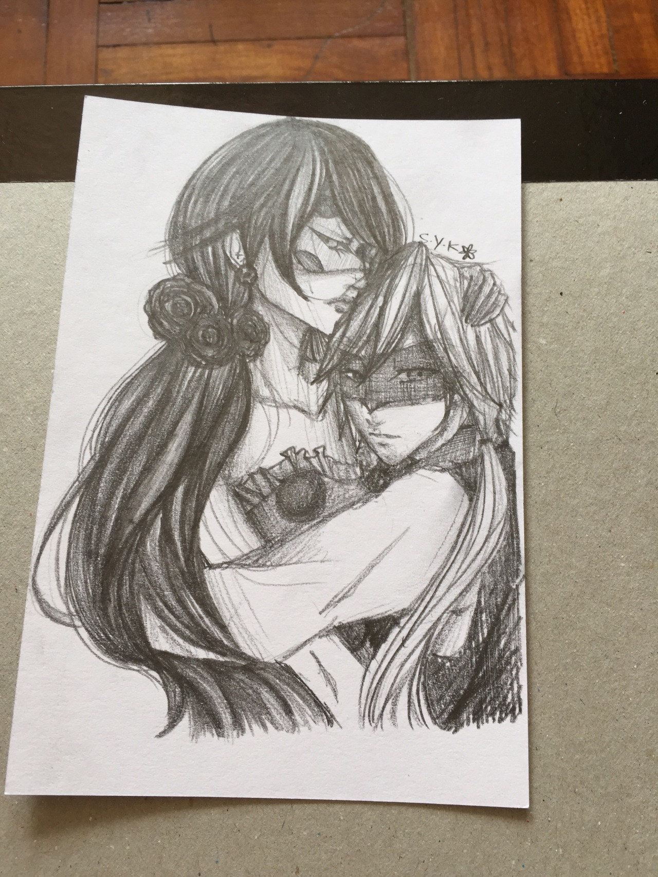 mimumika:  finished shading this drawing from last night! i made them older. :3 