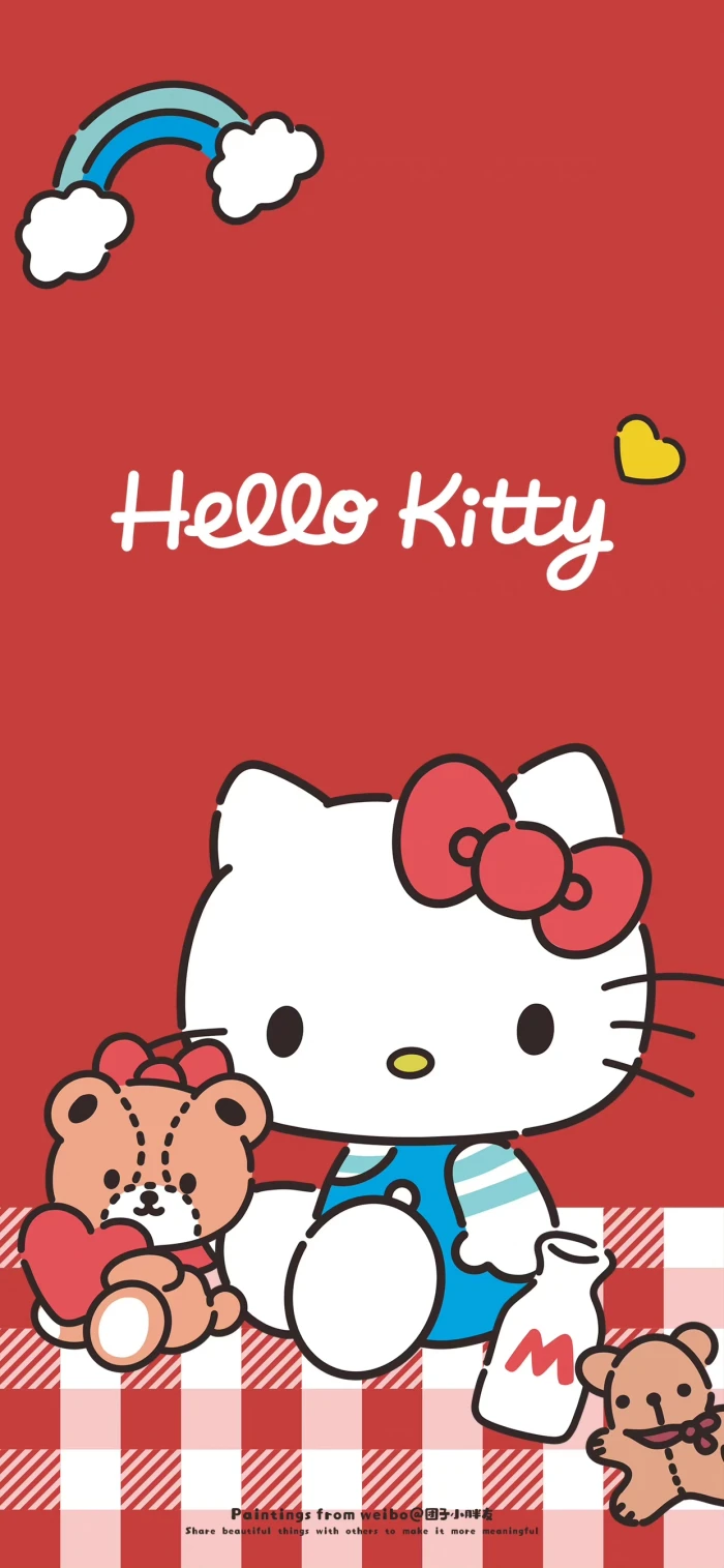 Tường nền Hello Kitty dễ thương đến khó cưỡng. Hãy xem hình ảnh để cảm nhận rõ hơn vẻ đẹp ngọt ngào của bộ sưu tập này.