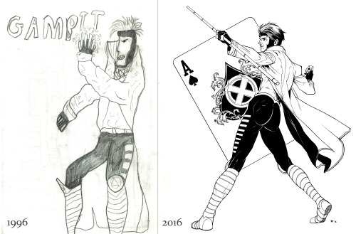 1996, Age 8 vs. 2016, Age 28. I found the sketch on the left when I went home for Christmas - I had 