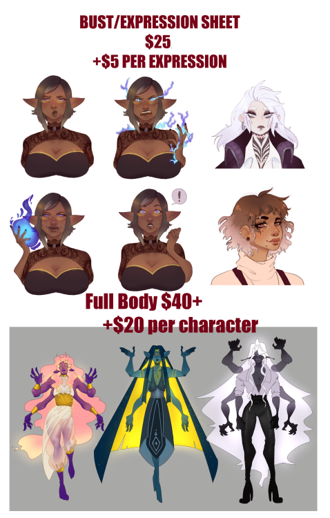 fainfaineant:COMMISSIONS OPEN!Additional Information!FOR SKETCHES- extra $5 per added character- ske