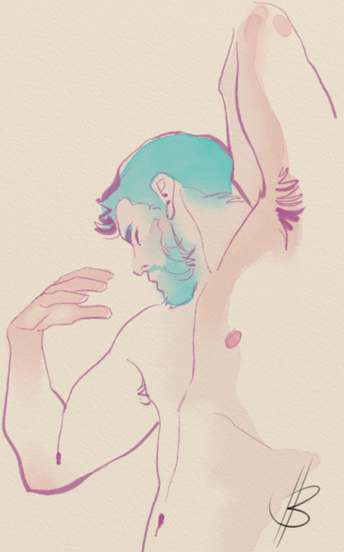 malenagerie:  Watercolour studies Model: miltonsaintmaloI´m open for commissions,