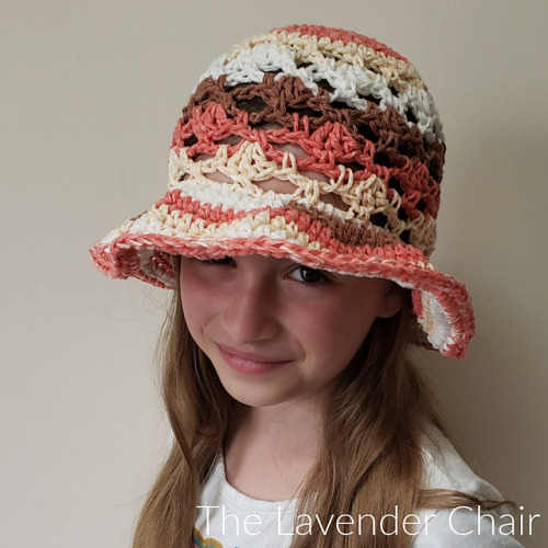 Meshy Shells Child Sun Hat by Dorianna RivelliFree Crochet Pattern Here