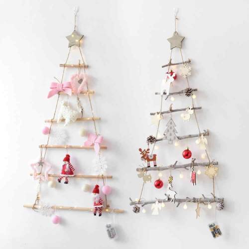 Fancy wall Christmas tree ideas.