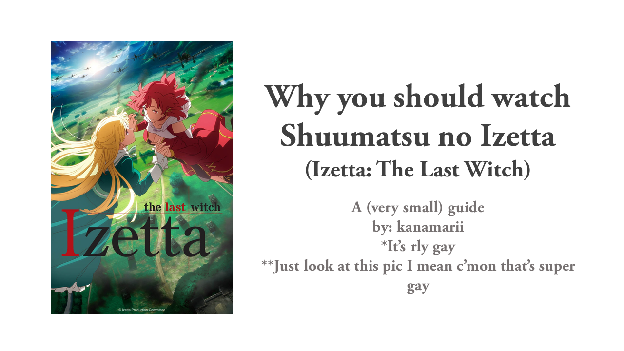 thefingerfuckingfemalefury:  kanamarii:  Pls watch Shuumatsu no Izetta (click for