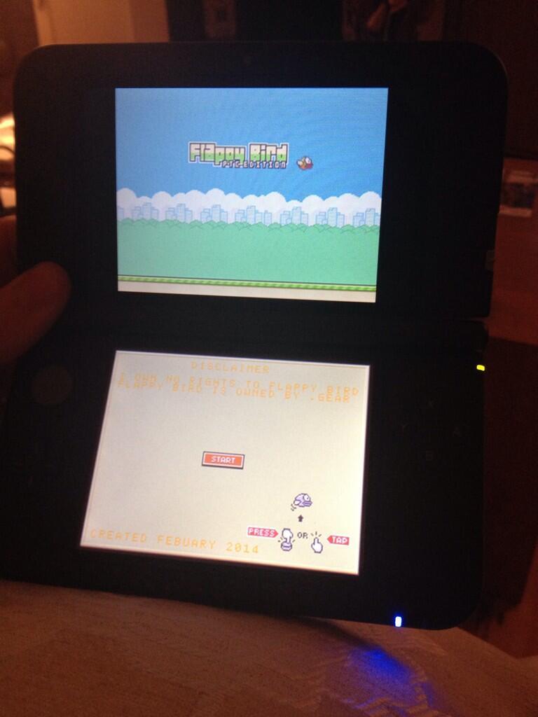 Flappy Bird cloned in Petit Computer ⊟ You might have thought you’d be safe from Flappy Bird discussion on Tiny Cartridge. That was the case, until Bluerobin2 made a BASIC version for the DSiWare program Petit Computer! How cool!
I mean, whatever you...