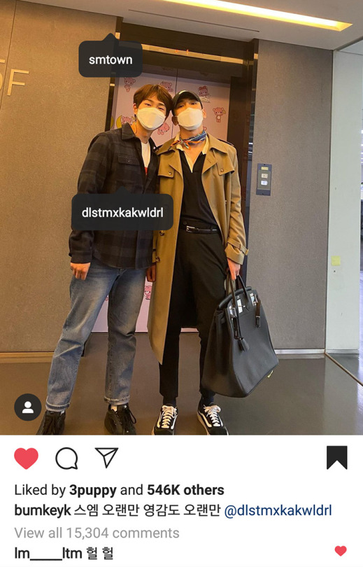 201023 Taemin left a comment under Kibum’s photo with Jinki lm_____ltm: 헐 헐 (heol heol / omg omg)