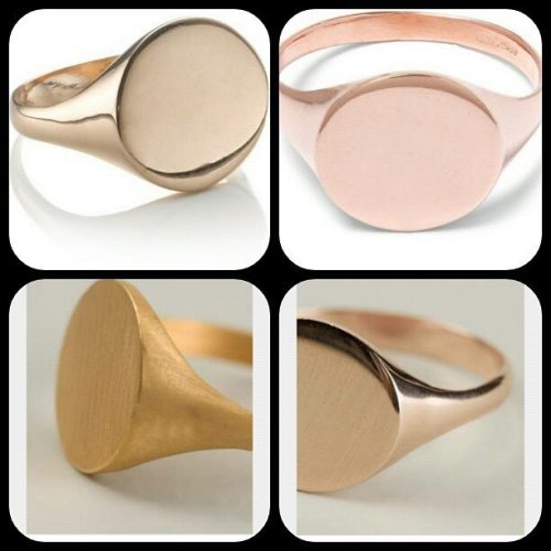 WHAT YOU WANT RIGHT NOW! MARIA BLACK SIGNET RINGS ROSE GOLD $199GOLD $220 THE PERFECT VALENTINES G